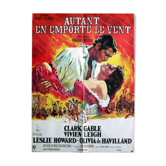 Original movie poster "Gone with the Wind" Clark Gable