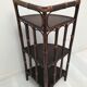 Rattan angle shelf at 3 levels 70's