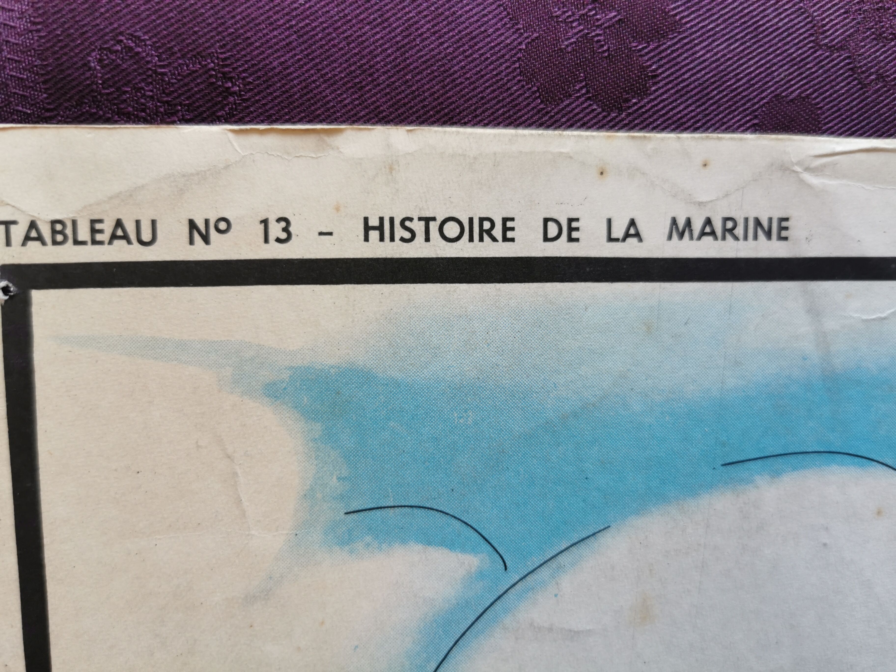 AFFICHE SCOLAIRE MDI 13 HISTOIRE de la MARINE/14 PASTEUR VACCINE CONTRE La RAGE 