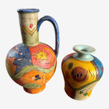 Colorful ceramic vases