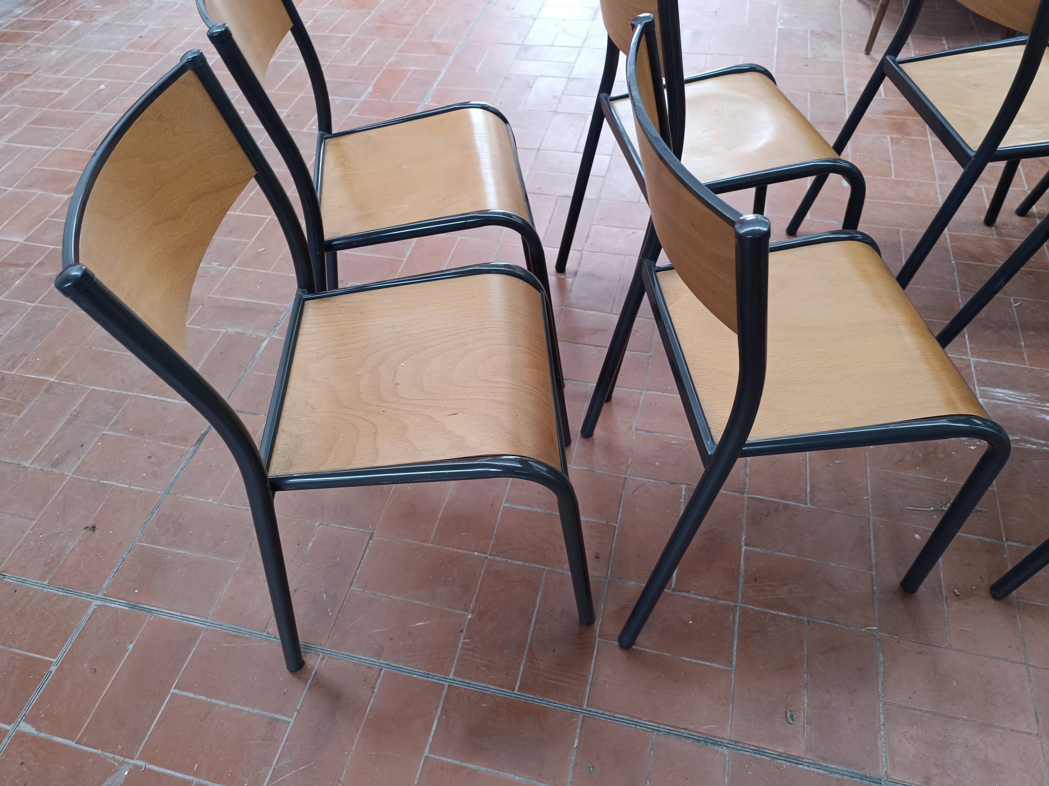 8 school chairs