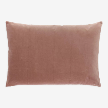 Coussin en velours 75x50cm couleur rose poudre