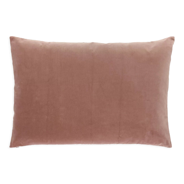 Coussin en velours 75x50cm couleur rose poudre — Beyit
