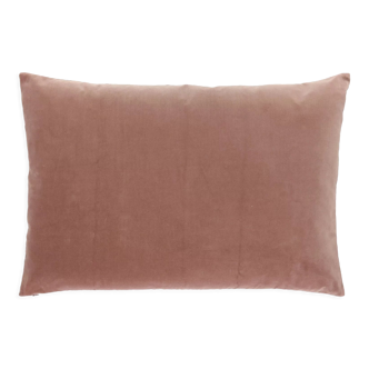 Coussin en velours 75x50cm couleur rose poudre