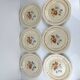 Set of 6 flat plates Sarreguemines flower pattern, first half of the 20th century.