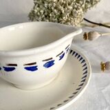 Longchamp ironstone gravy boat, Arlette model, 1950s