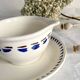 Longchamp ironstone gravy boat, Arlette model, 1950s