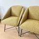 Mid Century Modern Lounge Chair 1950s Scandinavian Armchair Mustard Yellow