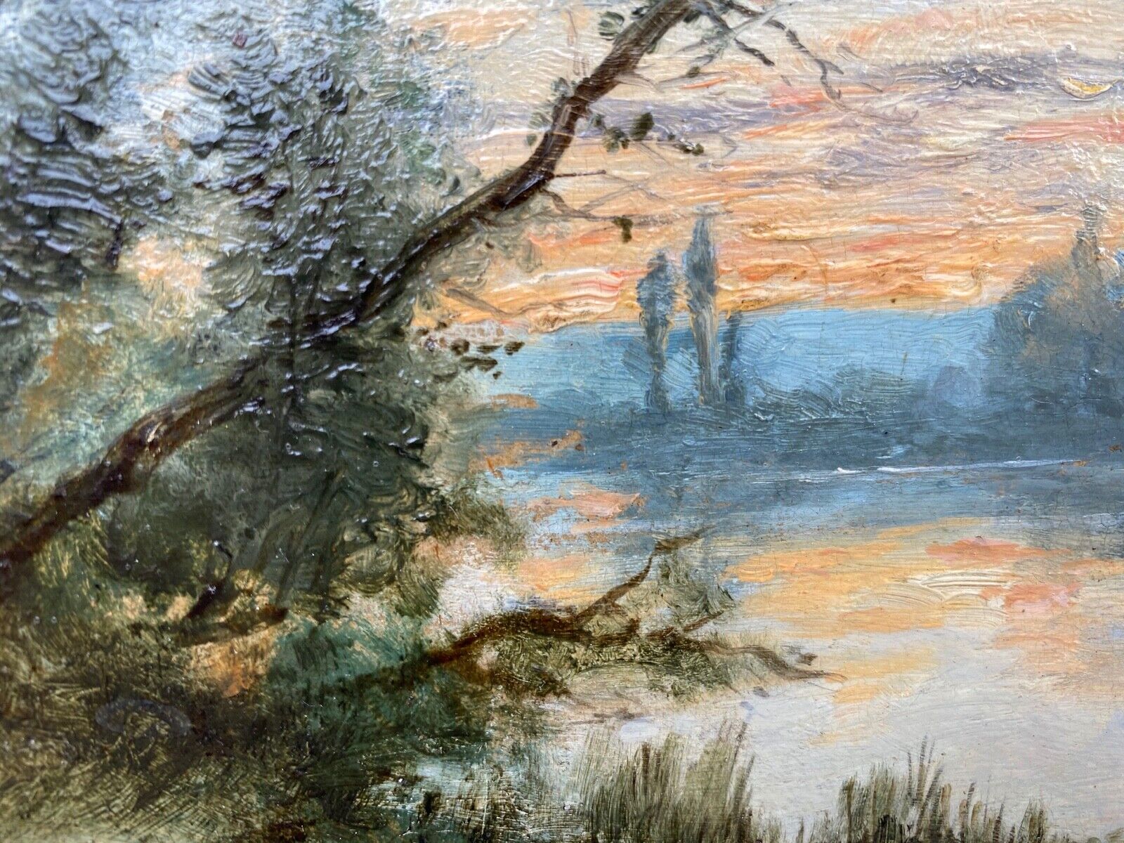 Oil on cardboard riveting nineteenth eugene labitte