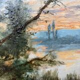 Oil on cardboard riveting nineteenth eugene labitte