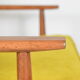 Original armchair "FOX", designer Henry Lis, 1970s, fully restored, yellow