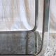 Side table in chromed metal and smoked glass, 60s-70s
