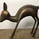 Animaux "le chat et le chevreuil" en laiton doré vintage 60