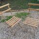 Pair of garden or antique bistro folding chairs