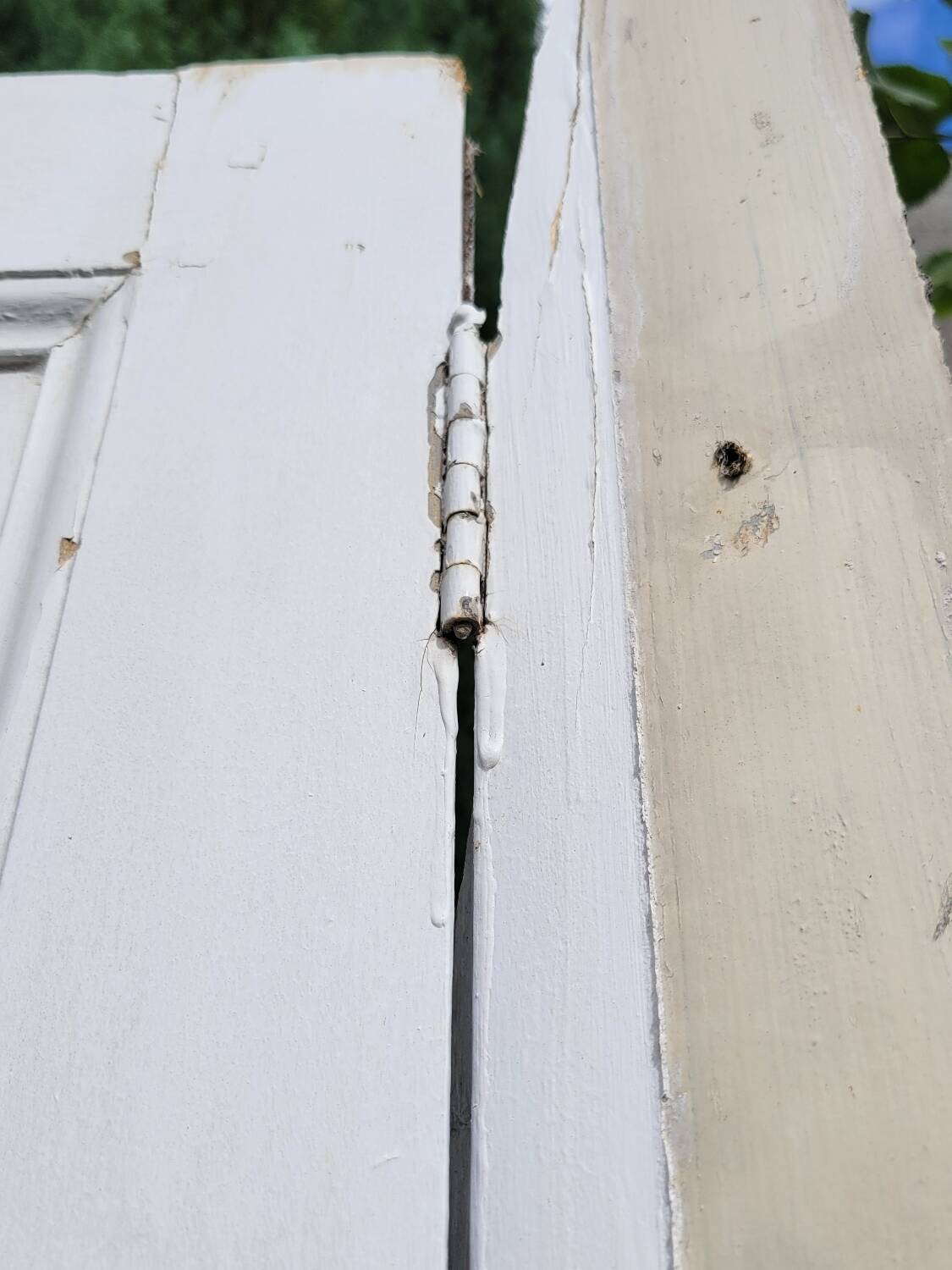 Antique wall cupboard door circa 1900 228x60.5 cm