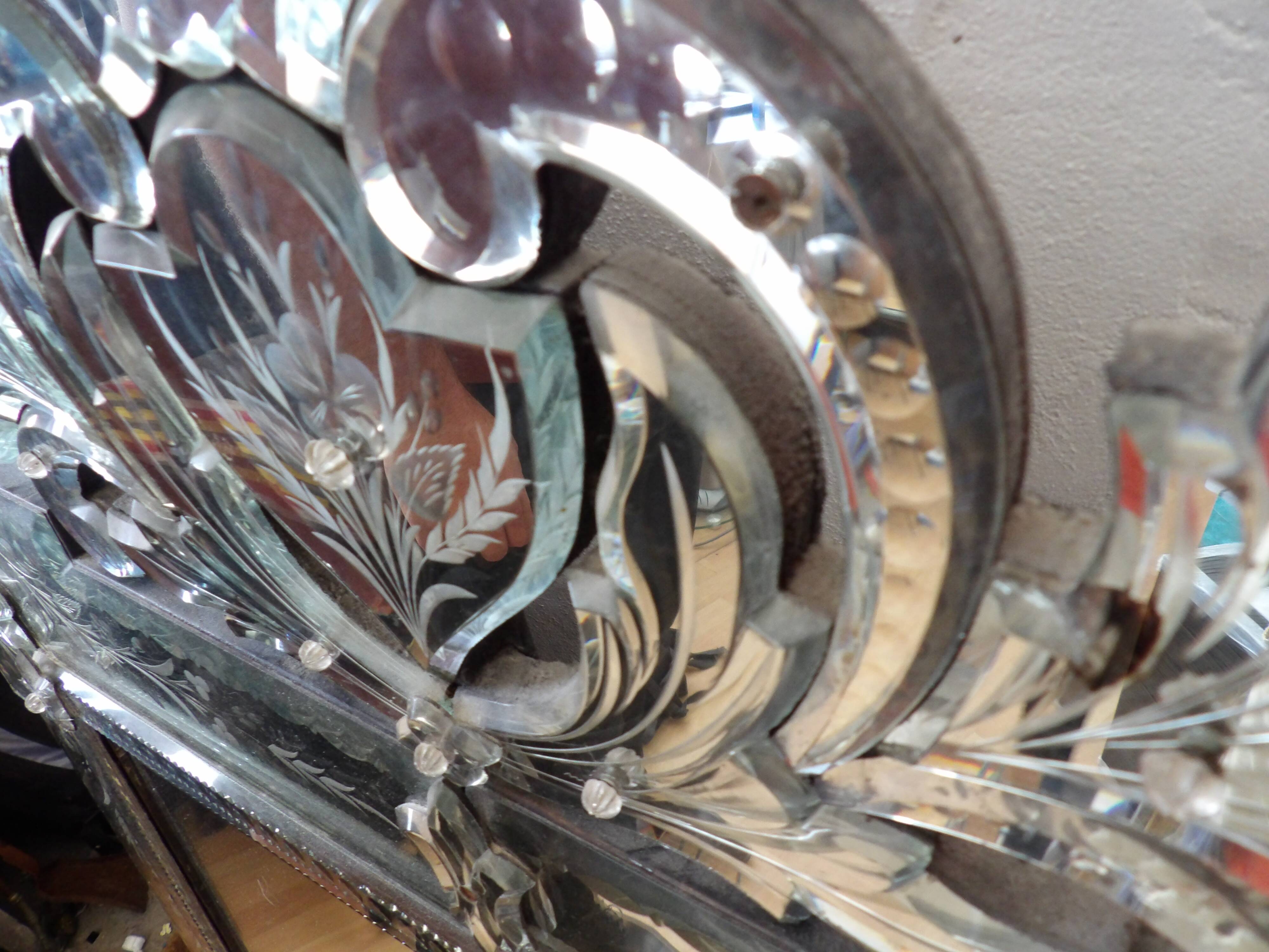 Richly decorated Venetian mirror