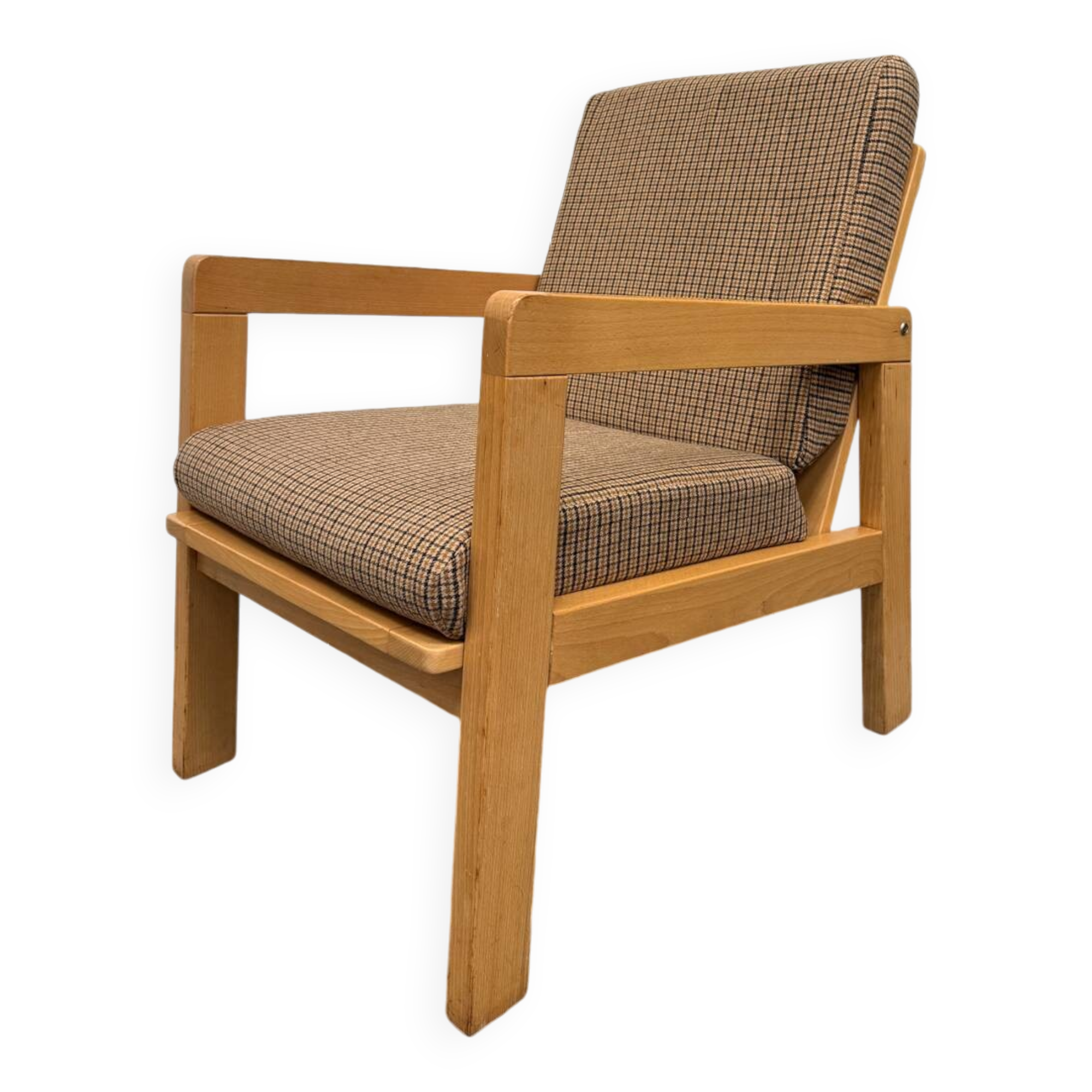Scandinavian houndstooth armchair