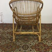 Rattan shell armchair