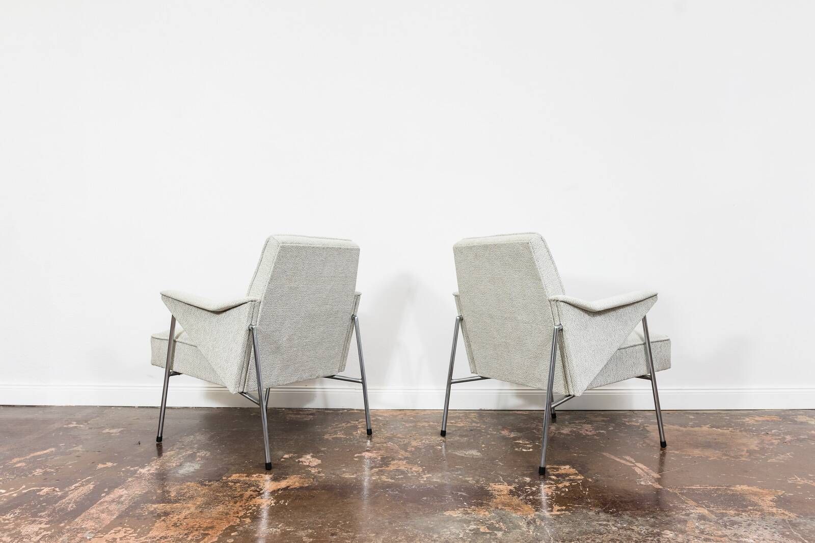 Vintage metal armchairs “Bat” by Wchód Zadziele, Poland, 1960s