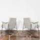 Vintage metal armchairs “Bat” by Wchód Zadziele, Poland, 1960s