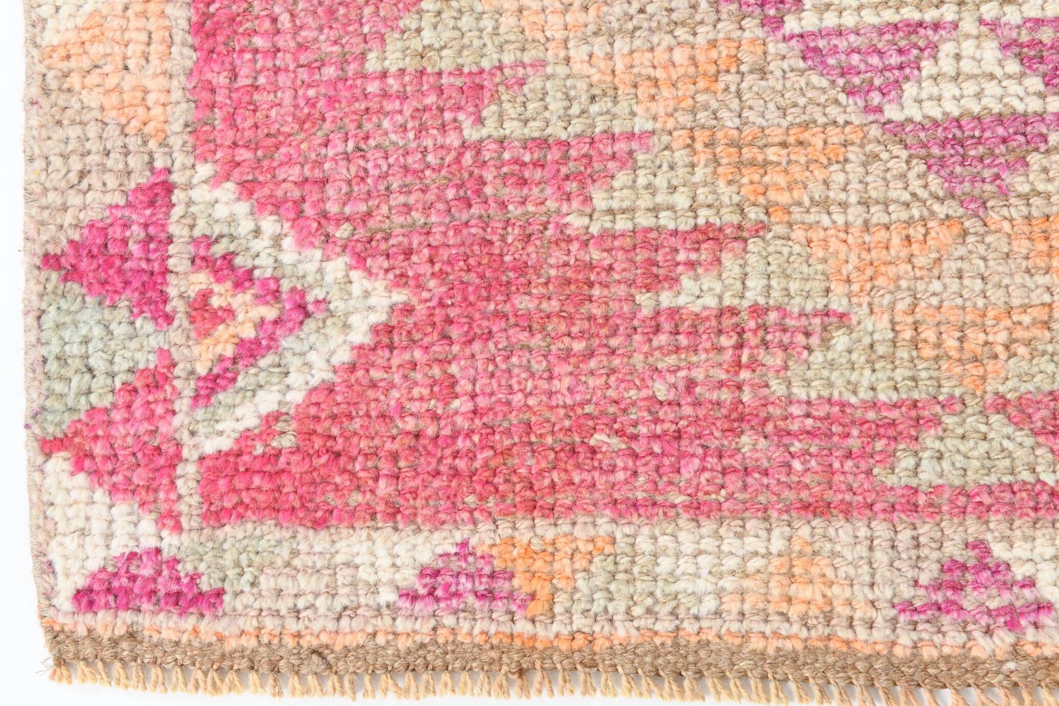 3x10 Rug For Kitchen Pink Turkish Runner Rug, 86x321Cm SK 18318