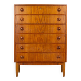 Commode à façade bombée Kai Kristiansen (Danemark, années 1960).