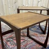 Set of 2 GPlan teak nesting tables from the 1970s