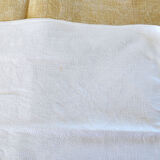 Lot de 12 serviettes coton damassé brodées main