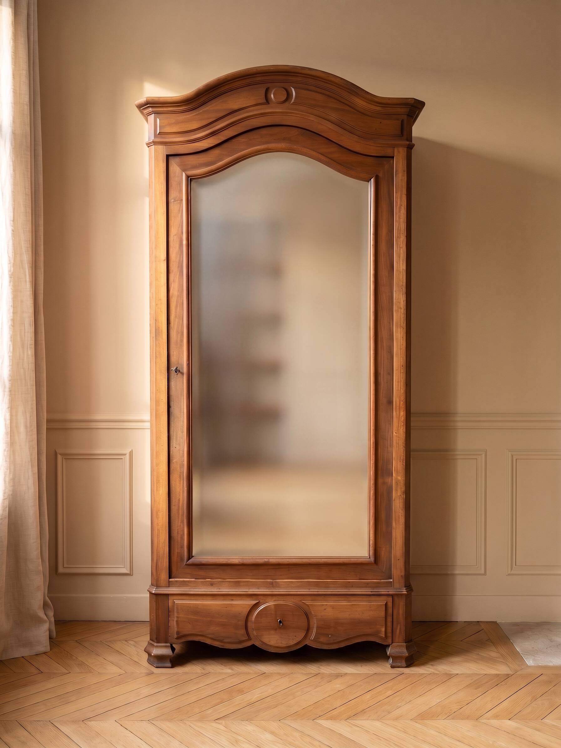 Bonnetière style Louis XV en noyer 1 porte