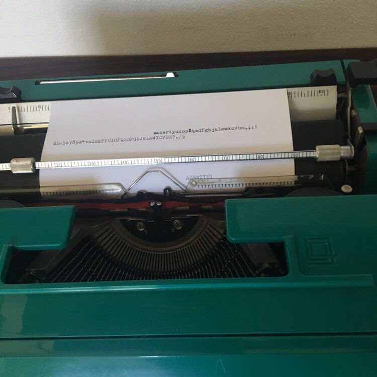 Studio 45 blue duck Olivetti typewriter