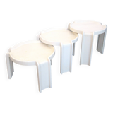 Three Giotto Stoppino Kartell nesting tables from the 60s