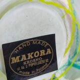 Duo of makora blown glass soliflores (krosno, poland) 1970s