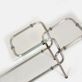 Large Bauhaus Functionalist Plant Stand in Chromed Steel and Glass, Former