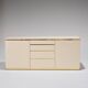 Lacquered Wood and Brass Sideboard, 1970s