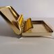 Beautiful art deco cigarette box in gold metal