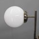Czechoslovak Art Deco nickel chandelier with three opaline glass globes