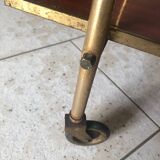 Vintage gold metal serving tray formica style
