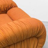 Pair of fabric armchairs Califfo Beka model 1970s vintage modernism