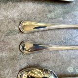 Ménagère 68 couverts en métal argenté et ébène noir avec 4 écrins en velour