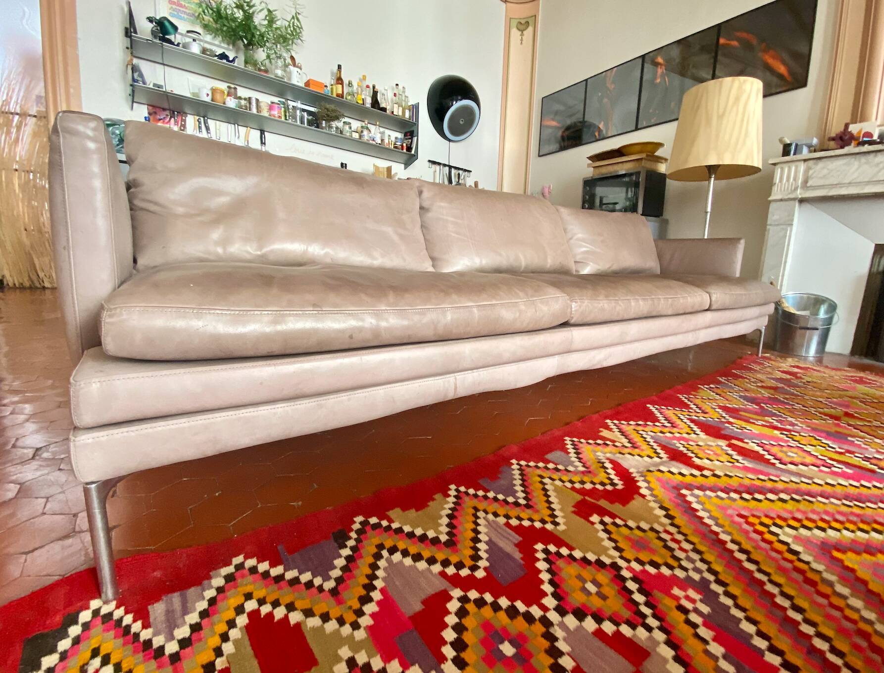Zanotta Leather Design Sofa