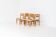 Set of 6 brutalist chairs in oak by Henning Kjaernulf