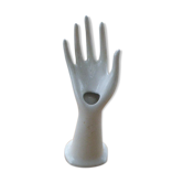 White enamelled ceramic hand, 1970