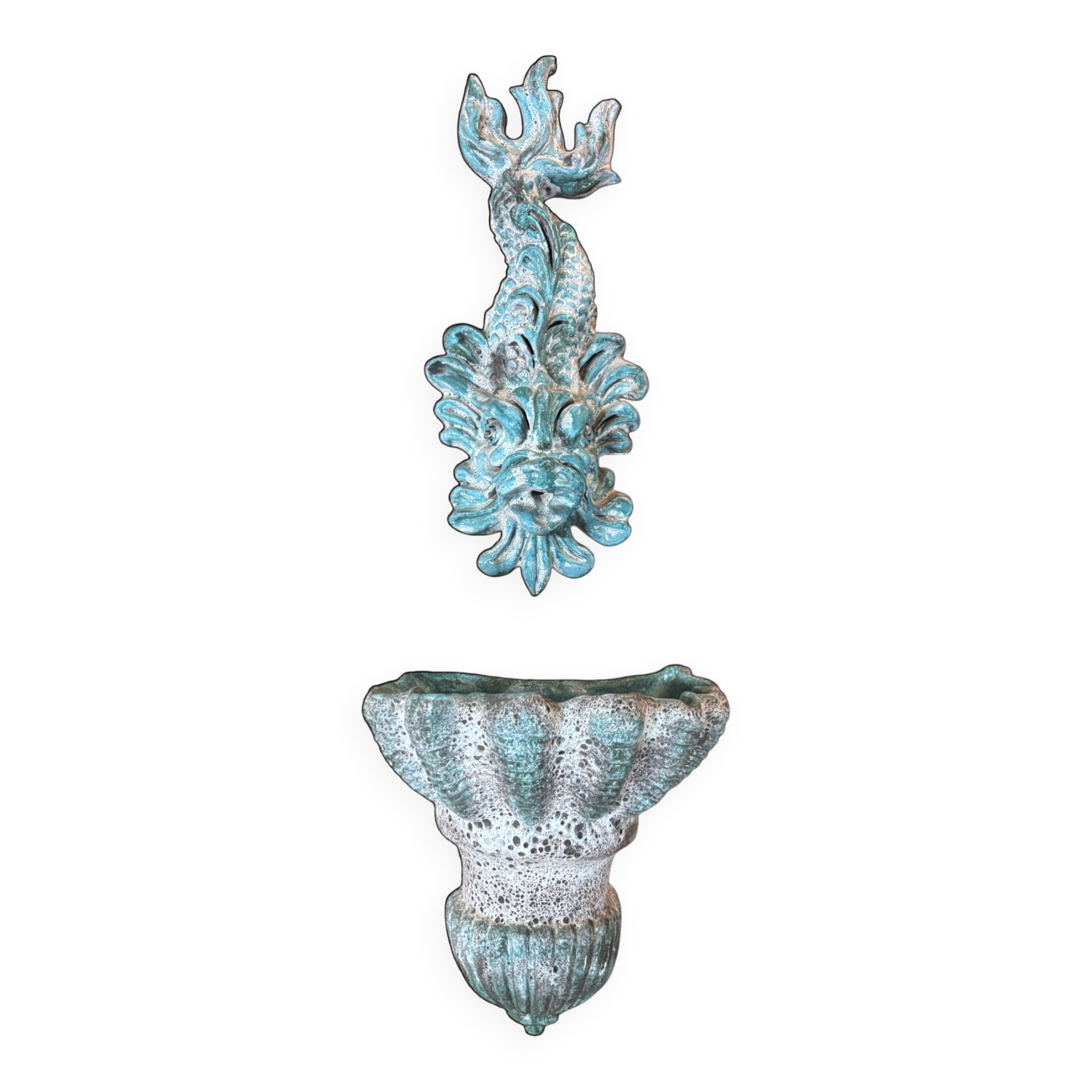 Glazed ceramic fountain from the 1970s.