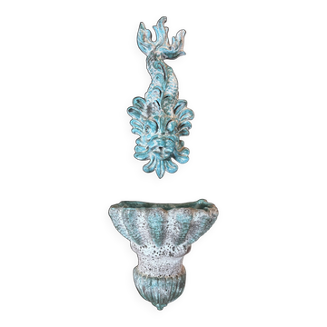 Fontaine en céramique émaillée des années 70