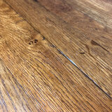 Brutalist oak coffee table thee legs