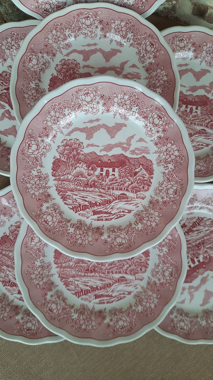 Swiss Landscape dessert plate