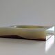 ​Italian ashtray in green and red onyx - 15 cm x 15 cm