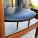 Set of 4 Scandinavian chairs by Johannes Andersen, Vamo Sonderborg, teak and imitation leather, 1960