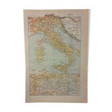 Old map of Italy from 1922