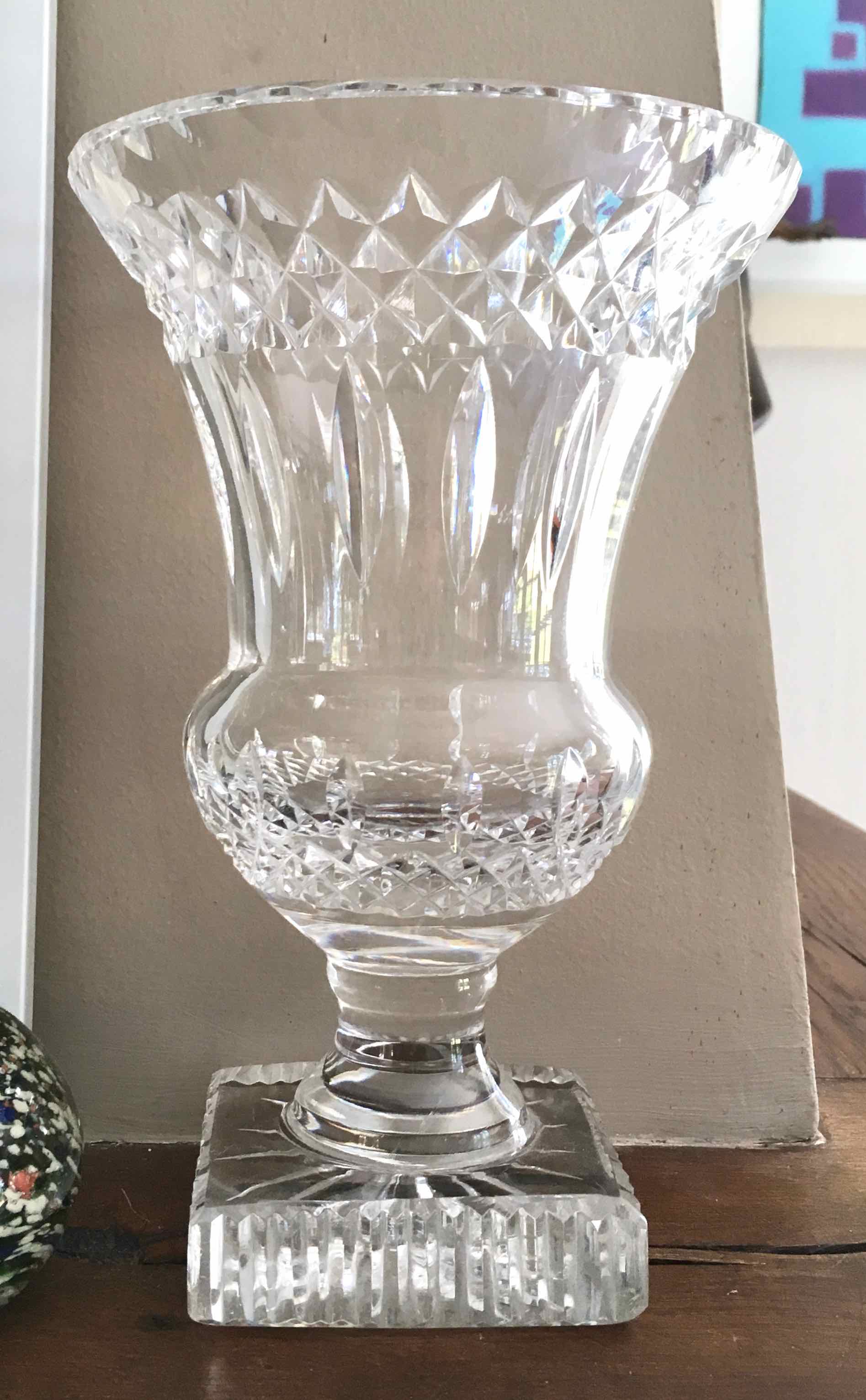 Vase 1960 cut bohemian crystal